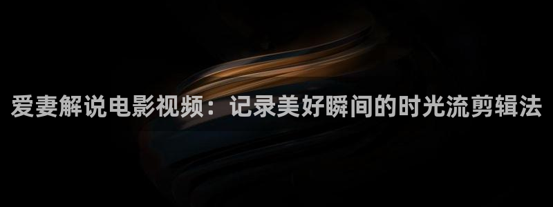 新视觉影视大全在线观看：爱妻解说电影视频：记录美好瞬间的时光流剪辑法