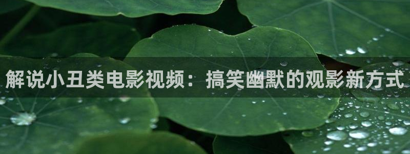新视觉影视2020免费观看电视剧电影无广告：解说小丑类电影视频：搞笑幽默的观影新方式